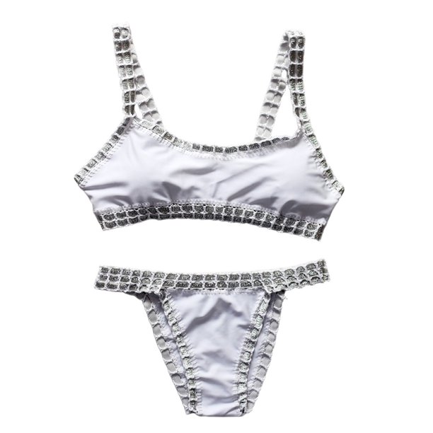 WILLBEST Traje de Baño de Manga Larga Para Mujer, Conjunto de Tankini Para Playa, Traje de Baño de Punto, Traje de Baño Separado de Verano Con Sombrero A Juego, Traje de Baño Informal