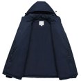 thumbnail image 3 of Chrisuno Big and Tall Men's Winter Coats Parka Jacket Men Long Thicken Coat Warm with Hood Navy Blue 2X, 3 of 5