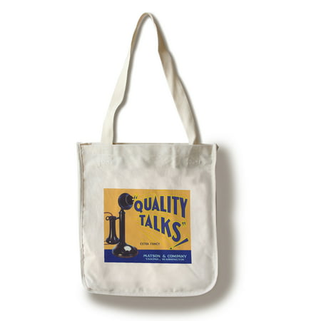 Yakima, Washington - Quality Talks Brand Apple Label (100% Cotton Tote Bag -