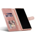thumbnail image 5 of SaniMore Magnetic Closure Flip Wallet Case for Samsung Galaxy S23 Ultra, [RFID Blocking] Card Holder PU Leather Glitter Diamond Heart Cover with Kickstand Shockproof Protective Shell, Rosegold, 5 of 9