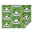 thumbnail image 2 of 70x55 Inches Glow in The Dark Blanket Cozy Throw Camping Blankets for Home and Outdoor Use Cute Panda Heads, 2 of 8