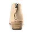 thumbnail image 4 of Journee Womens Livvy Back Heel Zip Stacked Heel Booties, Widths Available, 4 of 10
