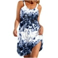 thumbnail image 2 of SMihono Robe d'Été pour Femmes Grande Taille Robe d'Été pour Femmes Imprimée Sans Manches à Encolure Dégagée Robe Aguichant Décontractée Fluide Évasée de Plage, 2 of 5