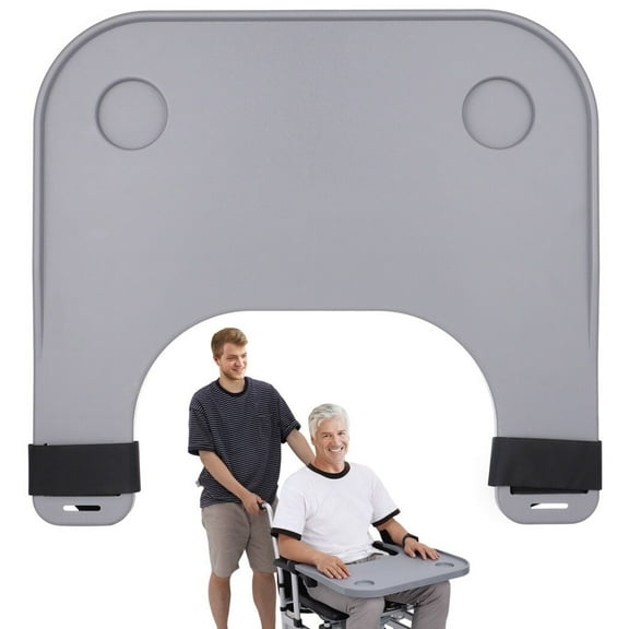 Wheelchair Tray Table, Detachable Wheelchair Lap Tray with Cup Holders for Elderly, Widened and Thickened Wheelchair Desk Accessories for for Dining, Reading, and Resting