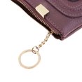 thumbnail image 3 of Mini Monedero de cuero Hugo Mujer Color Sólido cartera Corta de Embrague Organizador púrpura, 3 of 10