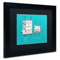 thumbnail image 3 of Trademark Fine Art "Robots on Beach" Canvas Art by Carla Martell, Black Matte, Black Frame, 3 of 5