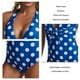 thumbnail image 1 of Traje de baño de lunares lavable a máquina traje de baño de una pieza de poliéster con escote en V profundo para fiestas en la playa ANGGREK Otros, 1 of 6