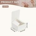 thumbnail image 2 of Cajas de regalo Uxcell con tapas, 15 Pcs 10x10x5 cm Cajas de papel Kraft blancas, 2 of 7