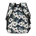 thumbnail image 4 of Wukai Floral Flowers Blue Laptop Backpack Casual Travel Backpack Large School Bag for College, Business,Travel-One Size, 4 of 5