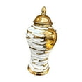 thumbnail image 2 of Tarros de jengibre de Florero de cerámica Centros de mesa de escritorio con tapa Tarro de almacenamiento para el hogar Granja 17cmx17cmx31cm Gloria tarro de jengibre, 2 of 9