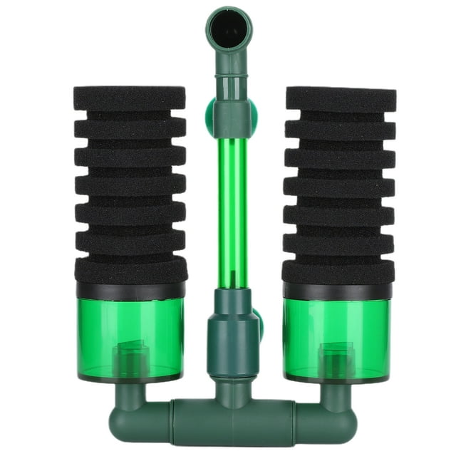 Filtro de esponja para acuario, doble esponja bioquímica para acuario, filtro de espuma para pecera, filtro de espuma sumergible meticulosamente diseñado Jadeshay A