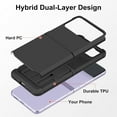 thumbnail image 6 of for Samsung Galaxy Z Flip 3 Case, Z Flip 3 Case with Upgraded Hinge Protection Dual Layer Hard PC Soft TPU Bumper Full Body Shockproof Flip 3 Phone Case for Galaxy Z Flip 3 5G Case - Black, 6 of 7