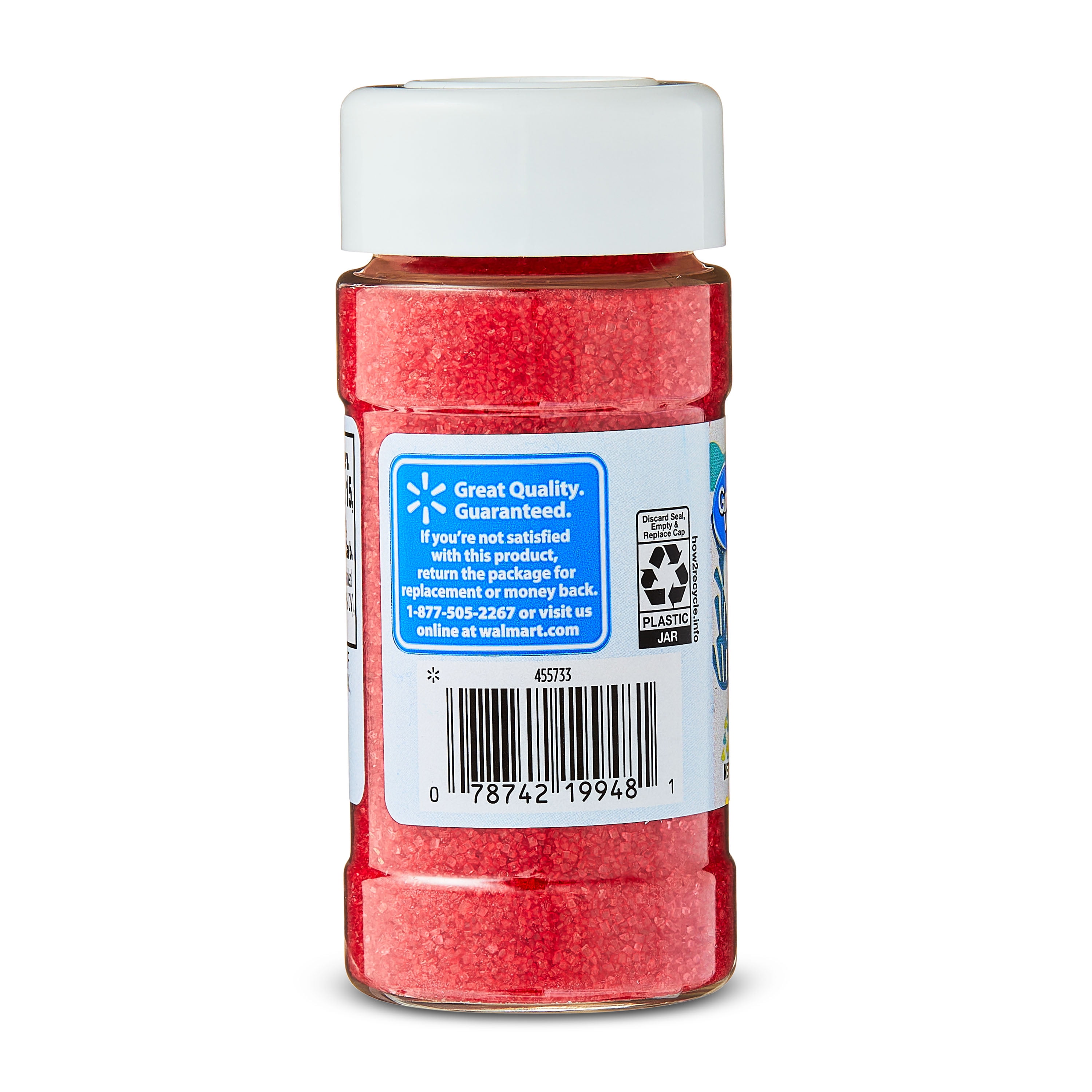 (3 pack) Great Value Red Sanding Sugar, 3.7 oz