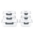 thumbnail image 1 of Mainstays 12 pcs Set Mixed Glass Food Storage Container, 1 of 7