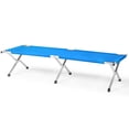 thumbnail image 3 of Portable Folding Camping Cot, Premium Aluminum Tube Oxford Fabric Cot, Lightweight Space Saving Cot with Carrying Bag, Black Camping Cot for Outdoor Camping Activities, 3 of 11