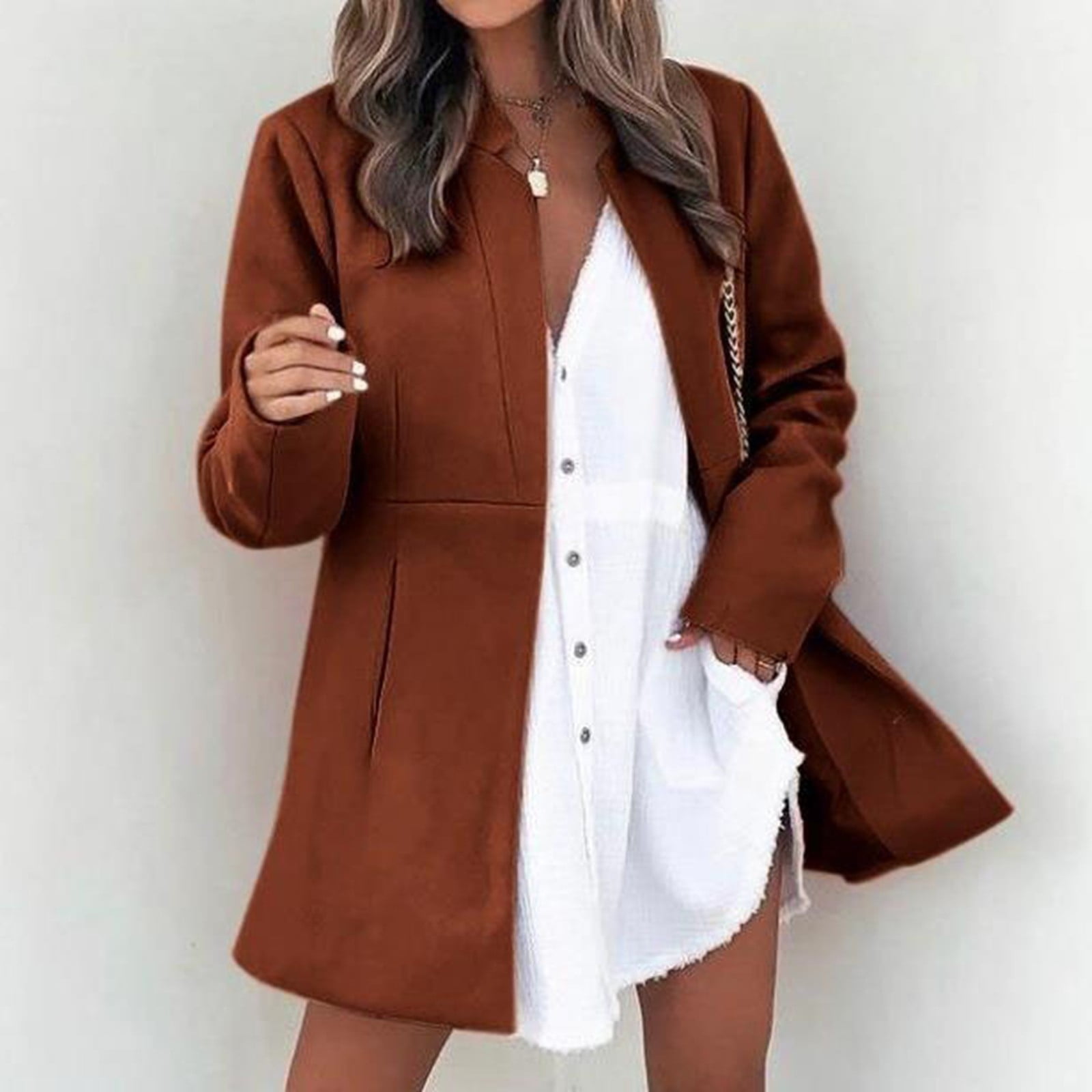 Wyzesi Winter Trench Coat For Women Plus Size Women Autumn