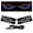 Blue, variant on MIMIRGB Dynamic Devil's Eye LED Car Sticker Screen, 13.8" x 4.72" USB Powered Truck Windshield Light with 10 Flashing Modes and One-Key Control, Slim Decor for Auto Rear Window and Party Room