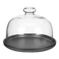 thumbnail image 5 of GOOHOCHY Dome Serving Platter Fruit Tasting Plate Dessert Tray with Lid 15X15CM Black, 5 of 8
