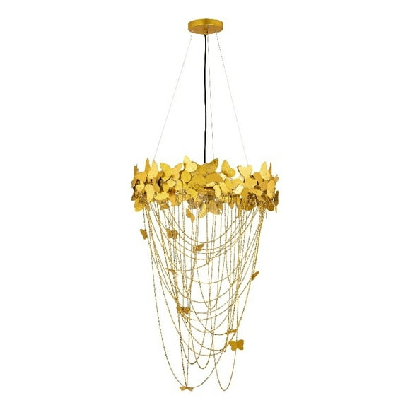 TOV Furniture Butterfly Gold Metal Chandelier