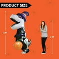 thumbnail image 5 of Joyfy 8 FT Halloween Inflatable Skeleton Dinosaur with Build-in LEDs Pumpkin Decorations,Halloween Outdoor Decorations Blow up Yard Decorations, 5 of 9