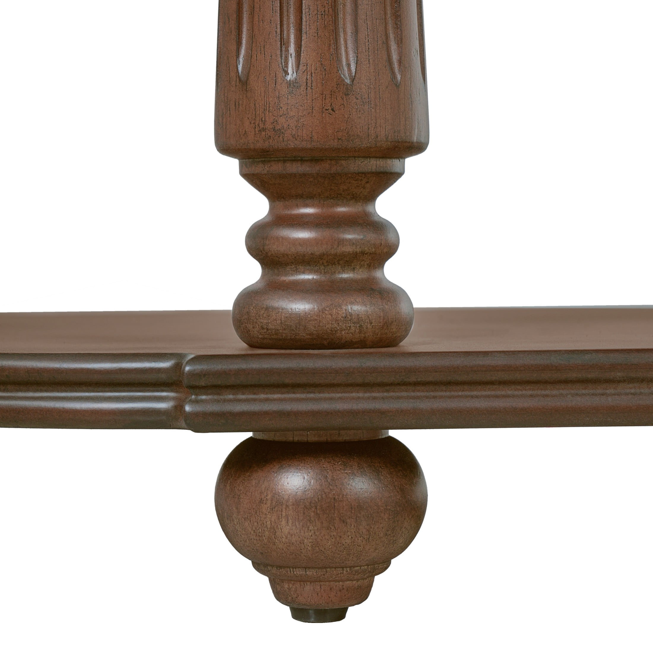 Christopher Knight Home Vintage Half Moon Wood Console Table with Drawers and Open Shelf, Walnut