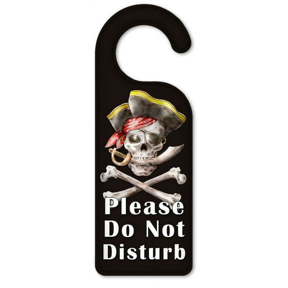 Do Not Disturb Door Knob Hanger Sign - Pirate