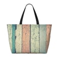 thumbnail image 2 of Pofeuu Hardwood Print Beach Bag,Waterproof Sandproof Beach Tote Bag, Large Capacity Foldable Beach Bags for Women, 2 of 7