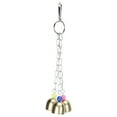 thumbnail image 2 of Parrots 3 Bell String,  Stainless Steel Pet Parrots Bell Toy, 3pcs Lightweight Durable Safe Chew Toy for Parrots, 2 of 8
