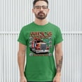 thumbnail image 3 of Tee Hunt America's Highways Route 66 T-Shirt Truck Driver Mechanic Teamster Men's Tee, Green, Small, 3 of 5