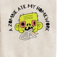 thumbnail image 3 of Instant Message - A Zombie Ate My Homework - Toddler & Youth Crewneck Fleece Sweatshirt, 3 of 6