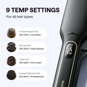Wavytalk Titanium 1.75 Inch Hair Straightener, Wet to Straight Flat Iron with Dual Voltage Leave Silky & Smooth, Black