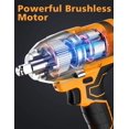 thumbnail image 3 of MORI Brushless Impact Wrench 1/2 Inch Cordless Impact Wrench,Max Torque 700N.m Impact Gun 515 ft-lbs for Car Tiers, 3 of 7