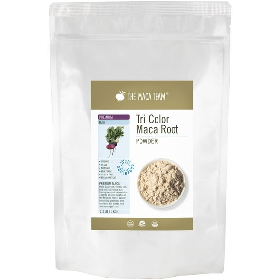 Organic Premium Raw Tri-Color Maca Powder 1 kg