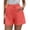 Red, variant on Shorts for Women 2026 Summer Elastic High Waist Drawstring Wide Straight Leg Relaxed Fit Casual Shorts with Deep Pockets