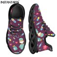 thumbnail image 1 of Zapatillas deportivas de malla cómodas con diseño de EMT y EMS para mujer, con plataforma unisex, planas, 1 of 6