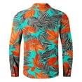 thumbnail image 3 of COSFO Hawaiian Men's Shirts Casual Collared Long Sleeve Tops Beach Regular Button Down Shirts, 3 of 3