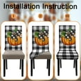 thumbnail image 6 of 6 Pcs Fall Chair Covers for Dining Room, Thanksgiving Stretch Removable Dining Chair Cover Set of 6, Autumn Pumpkin Truck Chair Slipcovers Seat Protector for Fall Restaurant Decor, 6 of 6