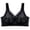 Black, variant on Women's Light Wireless T-Shirt Bra Sheer Mesh Lace Bra Womens Wide Strap V-Neck Thin Cup Comfortable Breathable Shaping Bralette Black 40