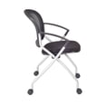 thumbnail image 4 of 72" x 24" Kee Training Table- Cherry/Chrome and 2 Cadence Nesting Chairs, 4 of 6