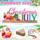 thumbnail image 2 of Cartel de metal MiniInflat Christmas in July con base de madera, 2 of 6
