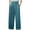 Blue, variant on Dianli Pajama Set Loungewear Women's Plus Size High Waist Full Length Sleep Pants With Side Pockets Thin Breathable Blend Elastic Waist Comfortable Homewear Relaxed Sleepwear Nightwear