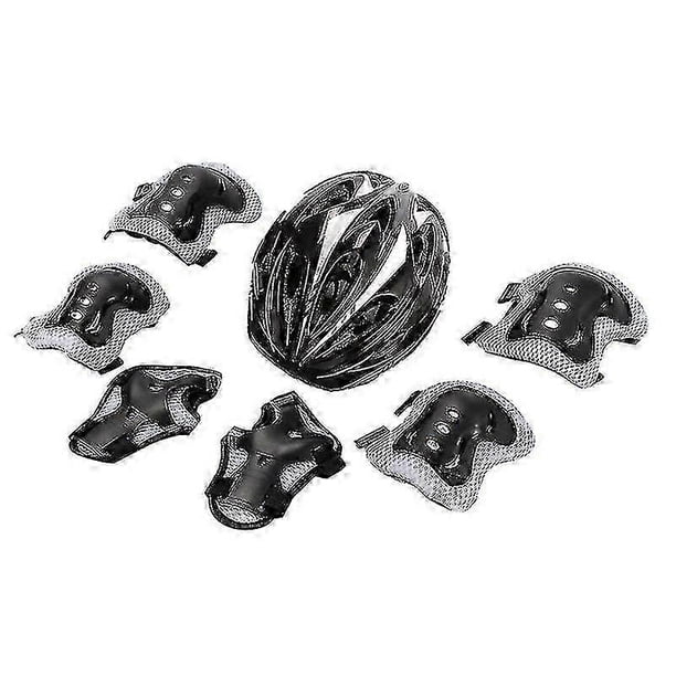 Skate Cycling Bike Safety Helmet Knee Elbow Pads Boys Girls Kids 7pcs/set