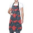thumbnail image 3 of Goofa Rose Flowers Printed Waterproof Apron 33" Chef Aprons for Men Heavy Duty Chemical Work Apron Adjustable Bib Apron, 3 of 9