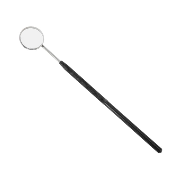 Unique Bargains 1 Pc Round Pattern Lash Mirror Stainless Steel Black