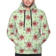 thumbnail image 2 of Bingfone Lilies Flowers Men's Drawstring Hoodie Long Sleeve Pocket Sweatshirts-Large, 2 of 6