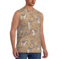 thumbnail image 2 of Kdxio Cactus Alpaca for Men's Muscle T-shirt,Sleeveless for Workout Running Athletic Gym Lounge Casual, 2 of 7