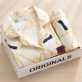 thumbnail image 2 of Pijamas de marca de lujo para mujer, conjunto de pijamas de satén para pareja, de manga larga, talla grande 5XL, otoño, 2 of 2