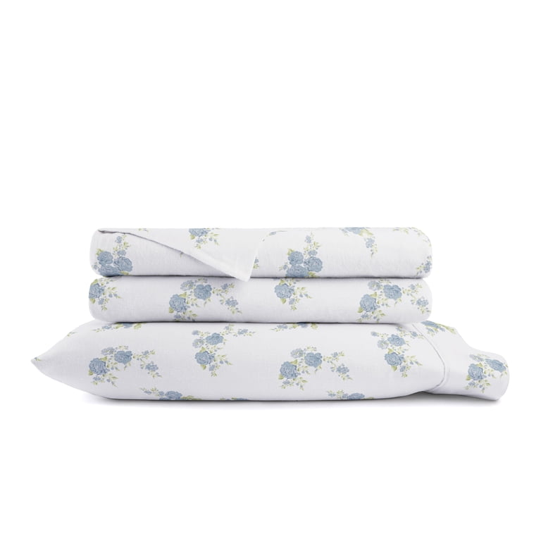 Comfort Canopy 100% Cotton Flannel Cal King Sheet Set, Rose Blue photo 3