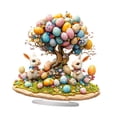 thumbnail image 2 of Adorno de de Pascua, adorno de mesa, decoración de regalos bonitos, acrílico plano 2D para fiesta, oficina, centro de mesa interior, 2 of 9