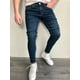 thumbnail image 4 of Color Sólido Stretch Casual Slim Fit Jeans Hombre, 4 of 8